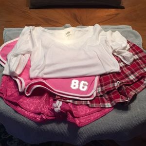 Set of 3 pj shorts and one tee